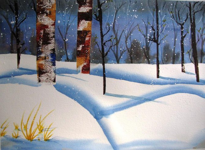 Bouleaux dans la neige Bouleaux dans la neige