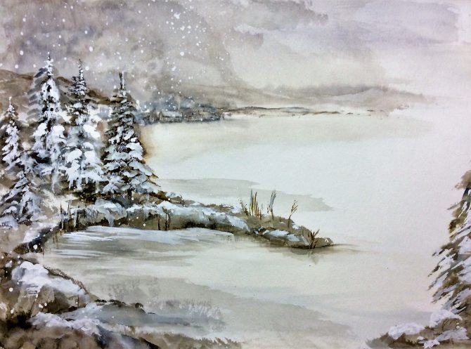 Au lac en février Au lac en février