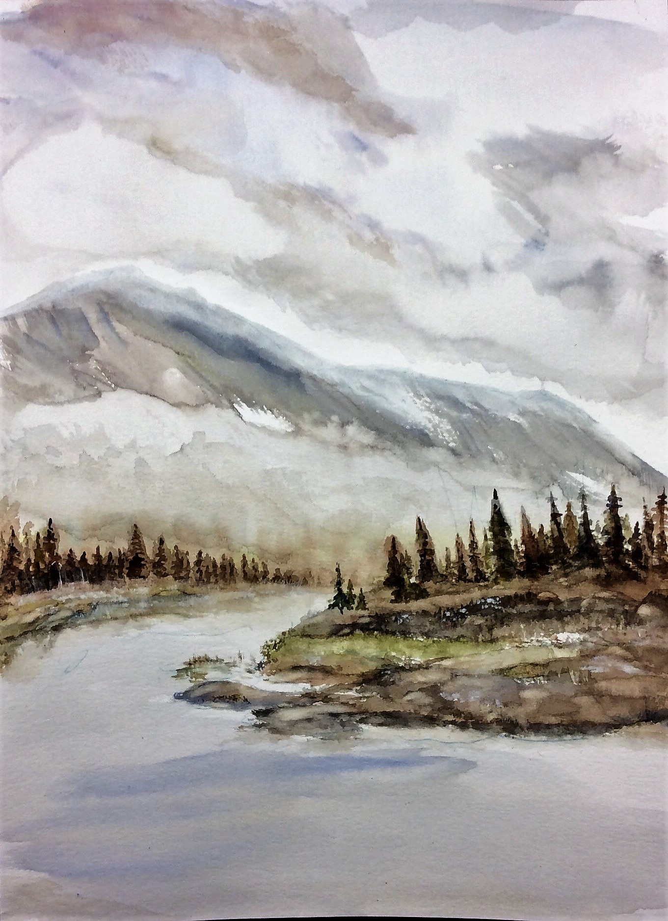 Brume au pied de la montagne