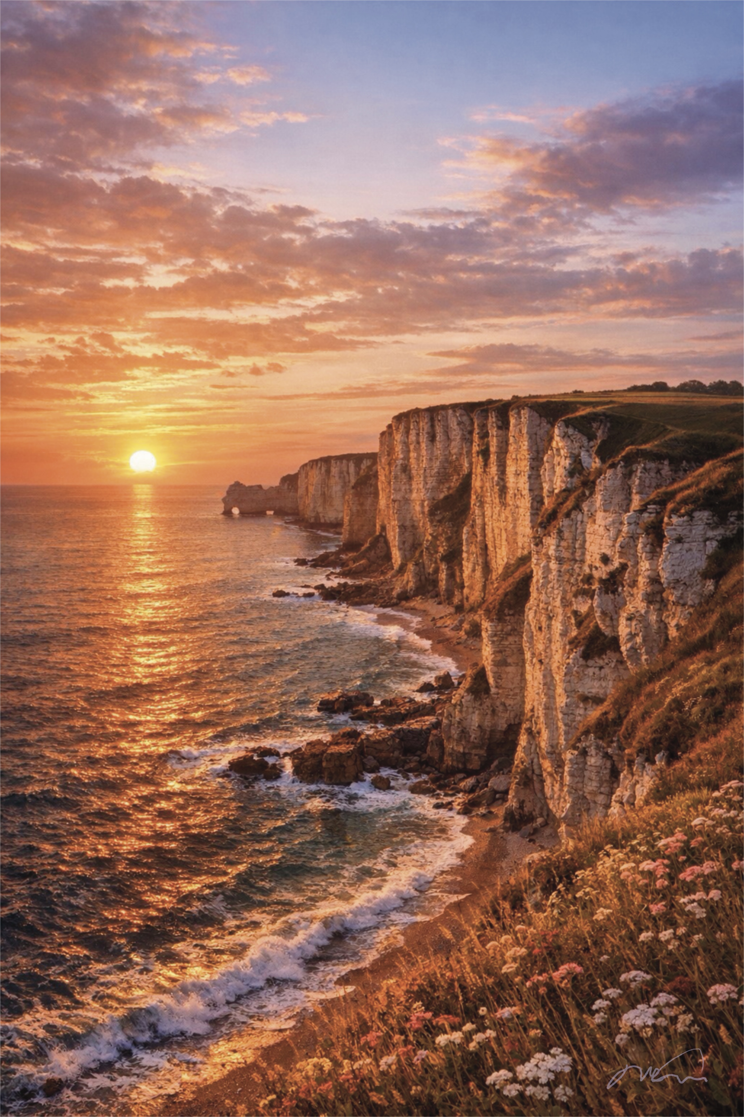 Coucher de soleil onirique