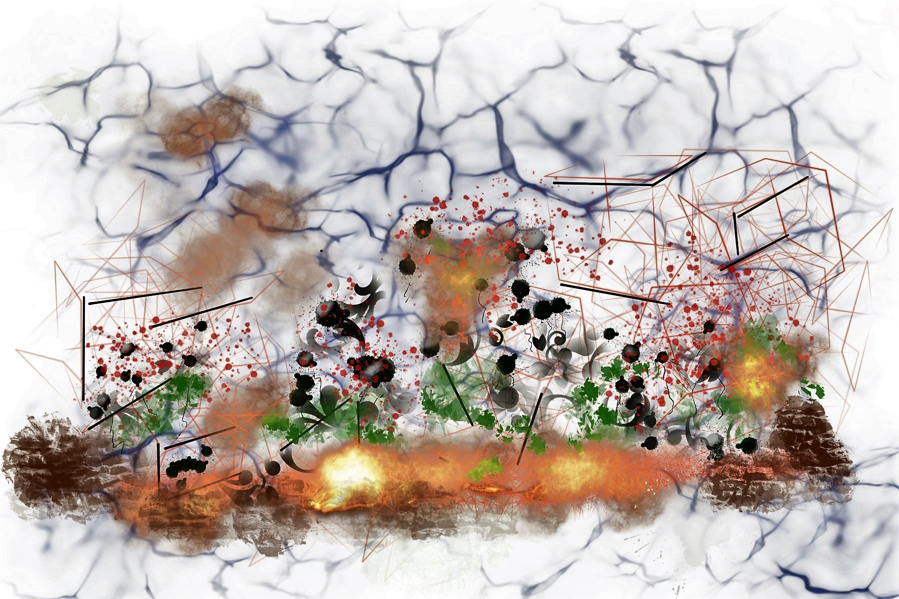 Derrière la grille, jardin