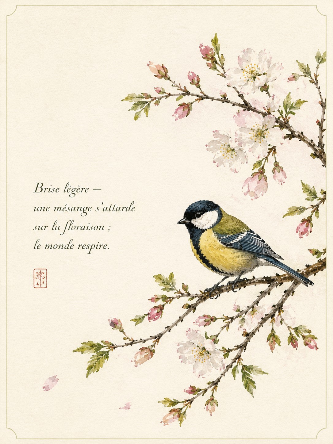La mésange au printemps