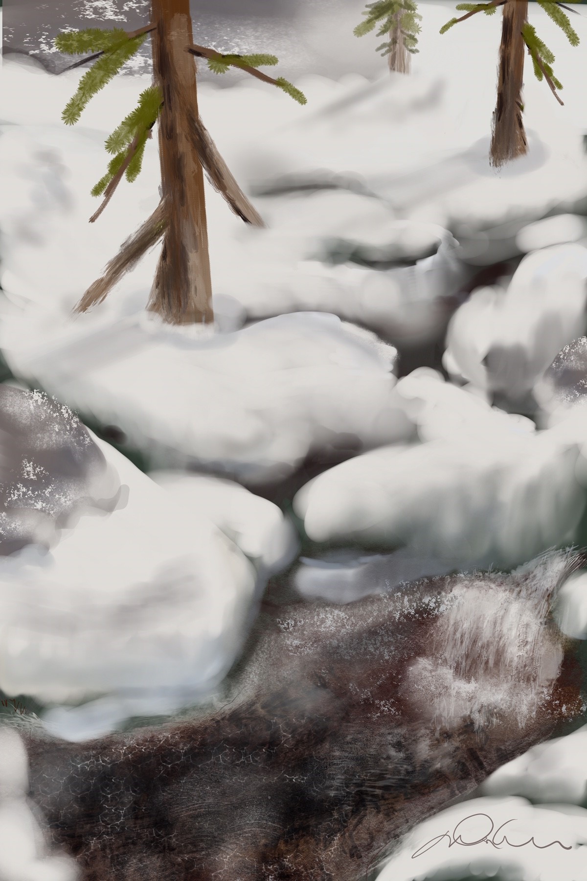 La source empourprée