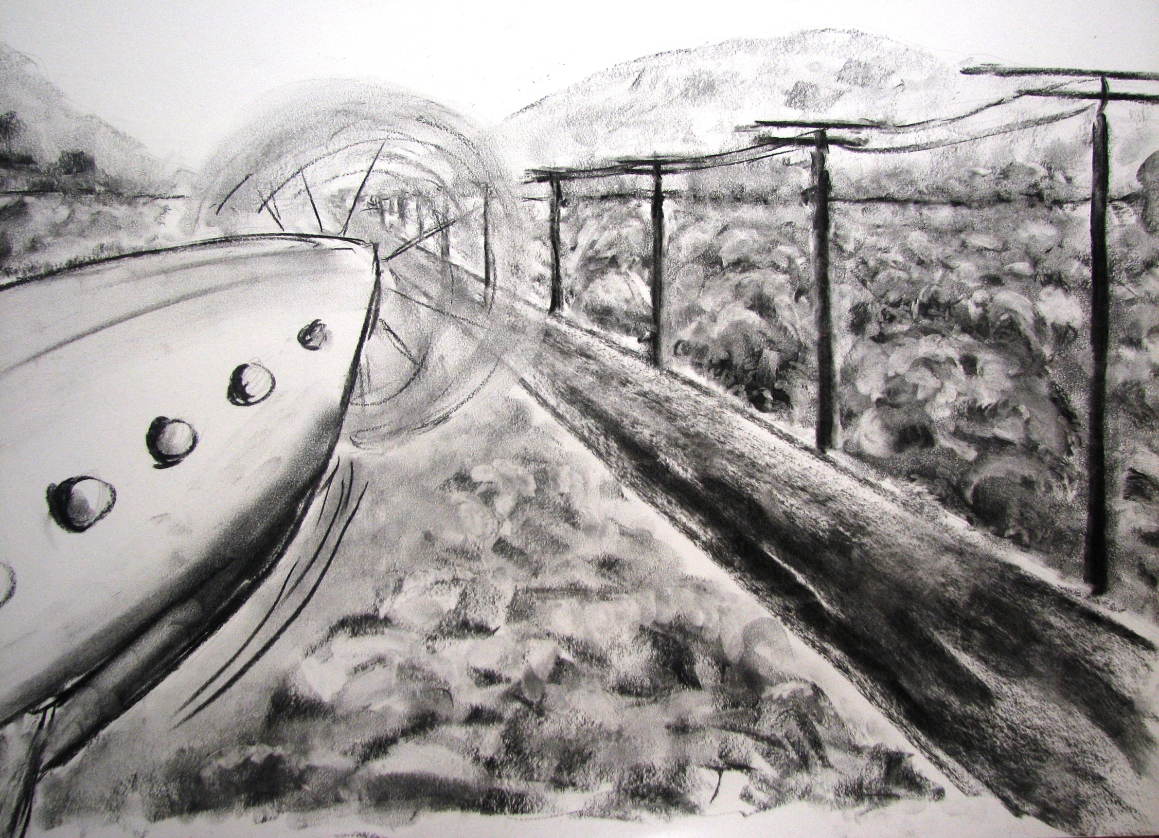 Poteaux en perspective