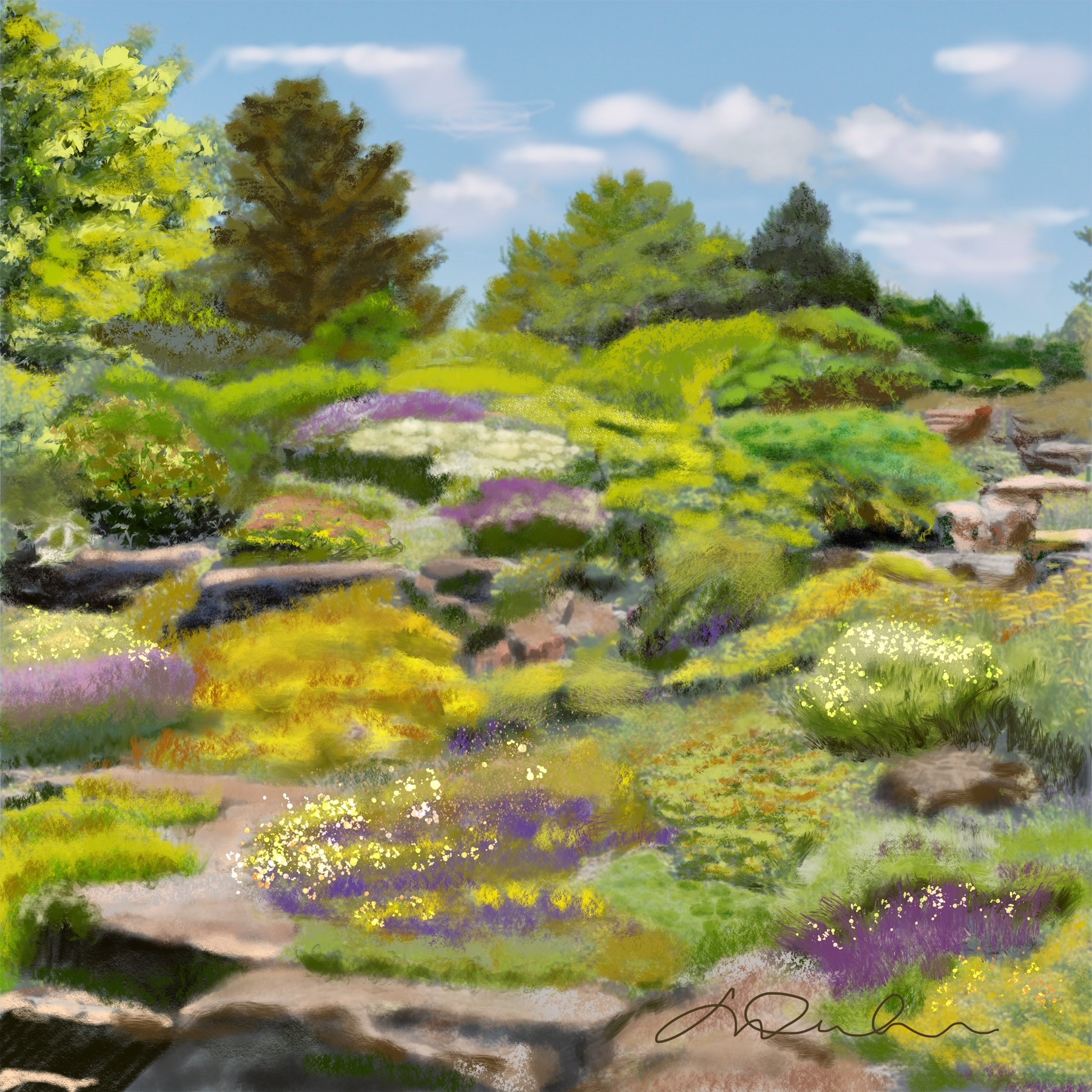 Rêver dans un jardin